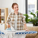 Ironing Board, Heat Resistant Cover Iron Board with Steam Rest, Non-Slip Foldable Ironing Stand. Heavy Sturdy Metal Frame Legs Iron Stand(13 * 34 * 53 Inches) (Blue White) by CozyNest Decor