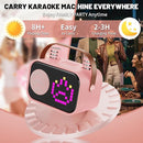 Karaoke Machine for Kids Adults, Portable Bluetooth Karaoke Speaker with 2 Wireless Microphones, Pixel Display Light, Birthday Gifts Toys for Girls & Boys Ages 3, 4, 5, 6, 7, 8, 9,10,11,12+ Years by TinyTreasures Baby Boutique