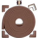 Roving Cove Slim-Fit Corner Edge Protector for Baby Proofing (Small 15ft Edge 4 Corners), Furniture Safety Bumper Guard, Soft NBR Rubber Foam, 3M Adhesive, Coffee Brown by TinyTreasures Baby Boutique