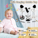 Car Seat Toys for Babies 0-6 Months,Hanging Rattle Toys for Crib Mobile, Baby Spiral Hanging Stroller Black and White High Contrast Toys for Newborn 0 3 6 9 12 Months Baby Boys Girls (Zebra) by TinyTreasures Baby Boutique