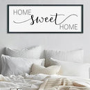 SRSZHIYUE Home Sweet Home Sign 32"x12" for Farmhouse Rustic Large Family Living Room Over Couch Modern Horizontal Wall Decor, Wood Framed Plaques Art Decorative (Black) by CozyNest Decor