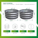 GARDMAX 2 Pack 2x2x1FT Galvanized Round Raised Garden Bed Kit, Metal Planter Boxes Outdoor with Easy Assembly, Large Garden Bed for Vegetables, Fruits, Flower, Herbs Silver by CozyNest Decor