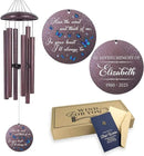 ASTARIN Memorial Butterfly Deep Tone Wind Chimes Personalized, Sympathy Remembrance Gifts for Loss of Mom Dad, Bereavement Gifts for Condolence Funeral, Garden Decoration