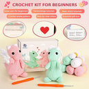 Crochetta Crochet Kit for Beginner, Crochet Starter Kit w Step-by-Step Video Tutorials, Crochet Kit for Beginners, Beginner Crochet Kit for Adults Kids Women Men Complete Kit Included (2 Dragons) by TinyTreasures Baby Boutique