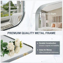 ANDY STAR Oval Mirror for Bathroom, 20x30 Polished Chrome Oblong Bathroom Mirror for Vanity with Stainless Steel Metal Frame, Modern Anti Rust Wall Mounted by CozyNest Decor