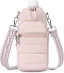 Water Bottle Bag 40 oz Crossbody Holder for Walking Hiking Insulated Carrier Purse with Adjustable Strap by TinyTreasures Baby Boutique