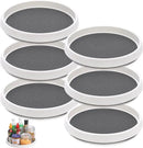 Set of 6, 10 Inch Non-Skid Lazy Susan Turntable, Lazy Susan Organizer for Cabinet, Pantry Organization, Kitchen Storage, Bathroom Sink Cabinet, Refrigerator, Countertop, Spice Rack (6 Pack 10 in) by CozyNest Decor
