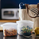 Stasher Premium Silicone Reusable Food Storage Bags, 3-Pack, Clear, Multi-Use Food Storage Bags, Lunch Bag, Travel Containers, BPA Free, Leak-free, Dishwasher-Safe, Eco-friendly by TinyTreasures Baby Boutique