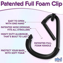 Stroller Hooks for Hanging Diaper Bags - Mommy Stroller Clip and Stroller Accessories Organizer Hook - Large Carabiner Clips for Mom Purse Shopping Grocery Bag and Accessory - (2 Pack) (Clips) by TinyTreasures Baby Boutique