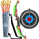 TEMI Bow and Arrow Set for Kids - Archery Toy Set - LED Light Up with Suction Cup Arrows, Target & Quiver, Indoor and Outdoor Toys for Children Boys Girls by GreenHaven Gardens