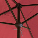 EliteShade USA 10-Year-Non-Fading 6x6Ft Square Market Umbrella Patio Outdoor Table Umbrella with Ventilation, Burgundy by GreenHaven Gardens