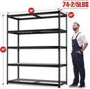 WORKPRO 5-Tier Metal Shelving Unit, 48”W x 24”D x 72”H, Heavy Duty Adjustable Storage Rack, 4000 lbs Load Capacity (Total), for Garage, Basement, Warehouse, Workshop by GreenHaven Gardens