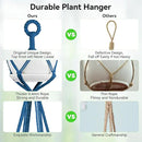 USLAI Macrame Plant Hanger Indoor Outdoor, Up to 4-15 inch Pot, Heavy 20lb Planters, Extra Long Strong Hanging Planter Basket Holder, Boho Home Decor, 49+72 Inch, Blue (POTS NOT Included) by GreenHaven Gardens