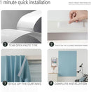 Self Adhesive Curtains, Black Out Shade for Window, Blackout Fabric Temporary Window Coverings Easy to Hang Curtains No Rod Needed, Use for Bedroom, Room, Kitchen, 47" W X 71" L, Lake Blue, 1 Panel by TinyTreasures Baby Boutique