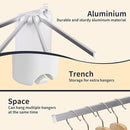 Wall Mounted Clothes Drying Rack - Foldable Tripod, Over The Door Rack for Laundry Bedroom, Household Aluminium by CozyNest Decor