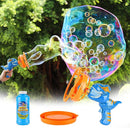 Bubble Machine Gun, Dinosaur Bubble Blower Bubbles Toy for Kids and Toddlers Bubble Maker Christmas Birthday Party Gift for Boys Girls 3 4 5 6 7 8 9(Blue) by TinyTreasures Baby Boutique
