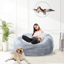 Bean Bag Chair for Adults 3FT,Soft Removable Cover for Teens/Girls Bedroom,Fluffy Giant Round Floor Beanbag Lounger Chairs (No Filler,Light Gray) by CozyNest Decor