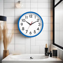 Wall Clock Small Analog 8 Inch Silent Non Ticking Battery Operated Modern Simple Decorative for Kitchen Office Bedroom Bathroom Living Room(Blue) by CozyNest Decor
