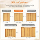 Lifewit Utensil Drawer Organizer, Expendable Cooking Silverware Tray for Kitchen Drawer, Bamboo Adjustable Cutlery Flatware Holder, Spatula Tools and Gadgets Storage Divider, 3 Compartments, Natural by CozyNest Decor