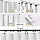 Joydeco 108 Inch 60% Blackout White Curtains 2 Panels, Elegant Semi Sheer Curtains for Bedroom,Thermal Insulated Black Out Drapes for Living Room,Rod Pocket Back Tab Drapes(W52 x L108 Inch,Pure White) by TinyTreasures Baby Boutique