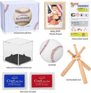 Baby Handprint & Footprint Kit with Photo Frame, Baseball Stand & Display Case – Perfect Newborn Keepsake, Baseball Baby Shower Gifts New Dad First Parent's Father's Day Gift by TinyTreasures Baby Boutique