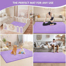 Baby Play Mat for Floor,1.3" Thick Memory foam Tummy Time Mat for Toddlers,Infants,kids,Water-Repellent Soft Nursery Rug,Extra Large Non Slip for Crawling&Yoga,Tatami Style for Living Room(Lavender) by TinyTreasures Baby Boutique