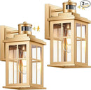 Gold Motion Sensor Outdoor Lights, Waterproof Exterior Lighting Fixtures, Aluminum Modern Outdoor Wall Lights Exterior, Transparent Glass Outdoor Porch Lights for House, Garden, Yard, E26 Base by GreenHaven Gardens