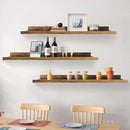 Giftgarden 47 Inch Long Floating Shelves for Wall, Rustic Picture Ledge Large Shelf for Living Room Bedroom Bathroom Kitchen, Set of 3 Different Sizes by CozyNest Decor