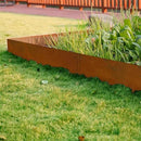 Co rten Steel Landscape Edging 10 Inch Tall 6 Packs, Pre-Rusted Metal Garden Edging with 6 Clips and a Pair of Gloves, Steel Edging for Landscaping, Garden by GreenHaven Gardens