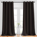 NICETOWN Blackout Thick Window Curtains - (W52 x L108, Brown, 2 Panels) Thermal Insulated Grommet Drape Panels for Bedroom and Living Room by TinyTreasures Baby Boutique
