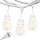 Brightech Ambience Pro Waterproof LED Outdoor String Lights, 48 Ft, Hanging, Dimmable Vintage Edison Bulbs, 15 Bulbs, 2W by GreenHaven Gardens