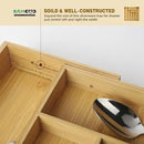 Expandable Bamboo Drawer Organizer – Large 20"x16.9" Size with Adjustable Dividers – for Kitchen Utensils, Knives, Cutlery, Flatware & Silverware Storage Tray by CozyNest Decor