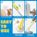 JEHONN Disposable Toilet Brush with 40PCS Wand Cleaner Refills, Wall Mounted Toilet Bowl Brush Holder Set, Bathroom Cleaning System for Sink Bathtub Wash Basin (Yellow) by CozyNest Decor