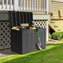 45 Gallon Lockable Resin Deck Box, Waterproof & UV-Resistant Outdoor Storage Box for Outdoor Cushion Storage, Garden Tools & Pool Accessories Storage, Black by CozyNest Decor