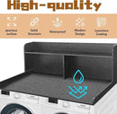 Royxen 2-Tier Washer Dryer Countertop,19.5"H Wood Washer and Dryer Topper with Storage Shelf,Laundry Countertop Over Washer Machine, Universal Fit for Laundry Room Organization (Black, 54"W X 27.5"D) by CozyNest Decor