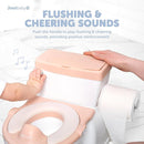 Real Feel 2-in-1 Potty with Wipes Storage, Flushing Sounds & Disposable Liners - Realistic Toilet - Easy to Clean & Assemble - Jool Baby (Pink) by TinyTreasures Baby Boutique