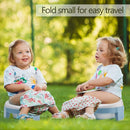 MCGMITT Potty Training Toilet Seat for Toddlers Boys Girls, Portable Baby Toilet Folding Kids Potty Chair Cover with Splash Guard for Travel, Including 3 Non-Slip Feet and Storage Bag (Blue) by TinyTreasures Baby Boutique