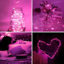 Solar String Lights Outdoor, 2-Pack Total 80FT 200 LED Solar Christmas Twinkle Lights Outside Waterproof Copper Wire 8 Modes Solar Fairy Lights for Garden Tree Party Birthday Christmas Decor (Pink) by GreenHaven Gardens