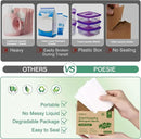 Poesie Laundry Detergent Sheets Washer Sheets for Travel Laundry Soap Sheet for Camping Hotel Dorm Home Laundromat College Fresh Scent 1 Box 40 Count by CozyNest Decor