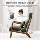 INZOY Mid Century Modern Accent Chair Set of 2, High Back Reading Armchair with Wood Frame, Upholstered Living Room Chairs with Waist Cushion, Single Lounge Arm Chair for Bedroom Sunroom, Green by CozyNest Decor
