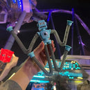 Pop Tubes LED Robot 4 Pcs Light Up Fidget Tubes Sensory Toys Robot Telescopic Suction Cup, Toddler Autism Stress Relief Stocking Stuffers Halloween Party Favors Travel Toys for Kids by TinyTreasures Baby Boutique