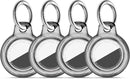 Upgrade Waterproof 4 Pack Airtags Holder with Apple Airtags Keychain, Hard PC Clear Air Tag Case, Anti-Scratch & Shock Air tag Holder, Men's Women's Keyrings & Keychains -Clear Black by TinyTreasures Baby Boutique