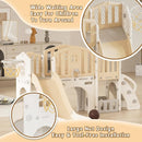 XJD 9 in 1 Toddler Slide Set, Kids Slide for Toddlers Age 1+, Toddler Climber Slide PlaySet with Basketball Hoop and Ball,Outdoor Indoor Playground for Toddlers 1-3 (Beige) by TinyTreasures Baby Boutique