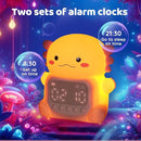 Axolotl Alarm Clock with Night Light for Kids, Rechargeable Silicone Lamp Time to Wake Clock，Cute Animal Tabletop Lamp, Perfect Sleep Companion for Boys Girls by TinyTreasures Baby Boutique