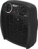 Comfort Zone Indoor Space Heater with Adjustable Thermostat, Fan Forced, Electric, Overheat Protection, Safety Tip-Over Switch, Energy Efficient, Ideal for Home, Bedroom, & Office, 1,500W, CZ45EBK by CozyNest Decor