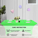 IVAPUPU 2 Pack 8FT Table Cloth for Rectangular Fitted Events Stretch Green Table Covers Washable Spandex Tablecloth Protector for Party, Wedding, Cocktail, Banquet, Festival by CozyNest Decor