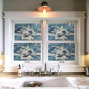 Hand Drawn Blue Sea Wave Reef Peel and Stick Wallpaper Self Adhesive Removable Easy Peel Off Stick on Wall Paper for Bedroom Cabinet Renter Friendly by GreenHaven Gardens