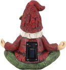Garden Yoga Gnome Statue, Outdoor Gnomes Figurine with Solar Lights, Knome in Yoga Pose for Garden Decor, Elf Sculptures and Statues for Patio Lawn Yard by CozyNest Decor