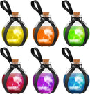 Patelai 6 Pcs Halloween Glass Potion Bottles with Belt Cork Renaissance Witch Costume Accessories Witch Props Potion Bottle for Halloween Party Decor Cosplay DIY Crafts Gift (Black) by CozyNest Decor