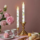 Lemon Flameless Taper Candles with Remote and Timer Flickering Flame Battery Operated Taper Candles for Home Bedroom Wedding Party Fall Christmas Summer Decor 9.6" by CozyNest Decor